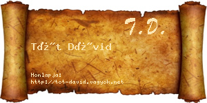 Tót Dávid névjegykártya