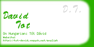 david tot business card
